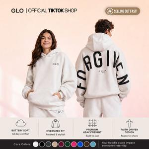 GLO Kingdom Essential Hoodie | Core Collection | Oversized Christian Hoodie  Cotton Fabric Pocket  Womenswear