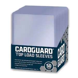 Cardguard Trading Card 50ct Top Load Sleeves - Crystal Clear & Acid Free - Holds Up to 20pt Thickness - Ideal for Storing and Displaying Standard Trading Cards