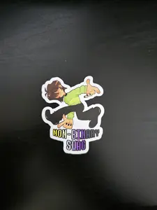 Non Binary Swag Deltarune meme Sticker