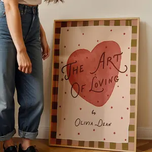 Vintage Poster, Olivia Dean Print -Song Lyrics Wall Art, The Art of Loving | Framless Poster 4