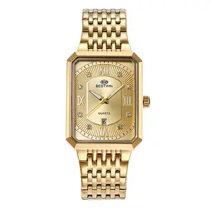 OIDEA Men's Stylish Durable Rectangular Dial Stainless Steel Strap Quartz Analogue Dress Cuff Wristwatch - Luminous Hands, Multi-Function Calendar Display, 3ATM Water Resistant, Durable Watch, Stylish Watch