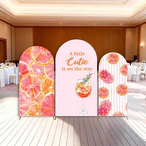 15-day Delivery Little Cutie Baby Shower Arch Backdrop Cover Orange Citrus Summer Fruit Party