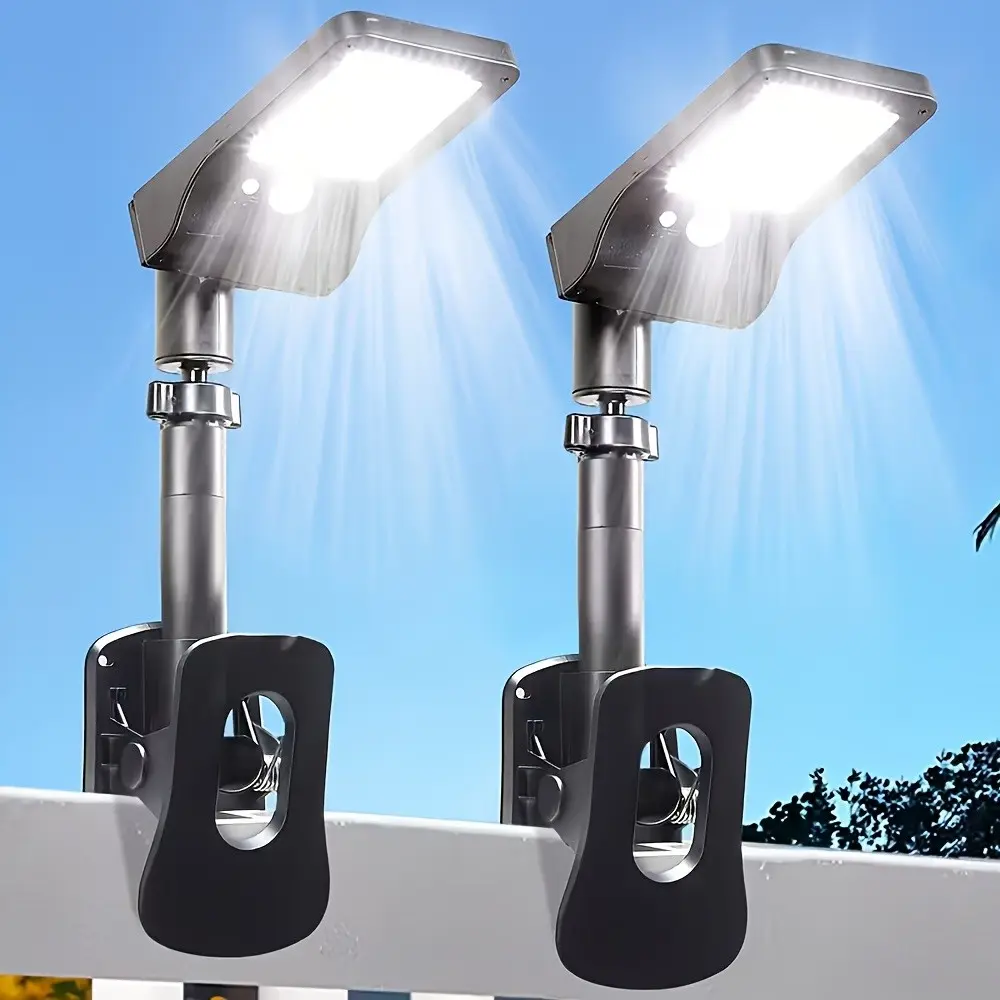 2-Pack Solar Outdoor Lights with Motion Sensor, Easy Installation, 6000k Color Temperature, Ideal for Fences Gardens Porches, Outdoor Patio Lights, Outdoor Pathway Lighting, Solar Garden Lamps, Solar Outside Lights, Garden Glow Light, Solar Illuminated