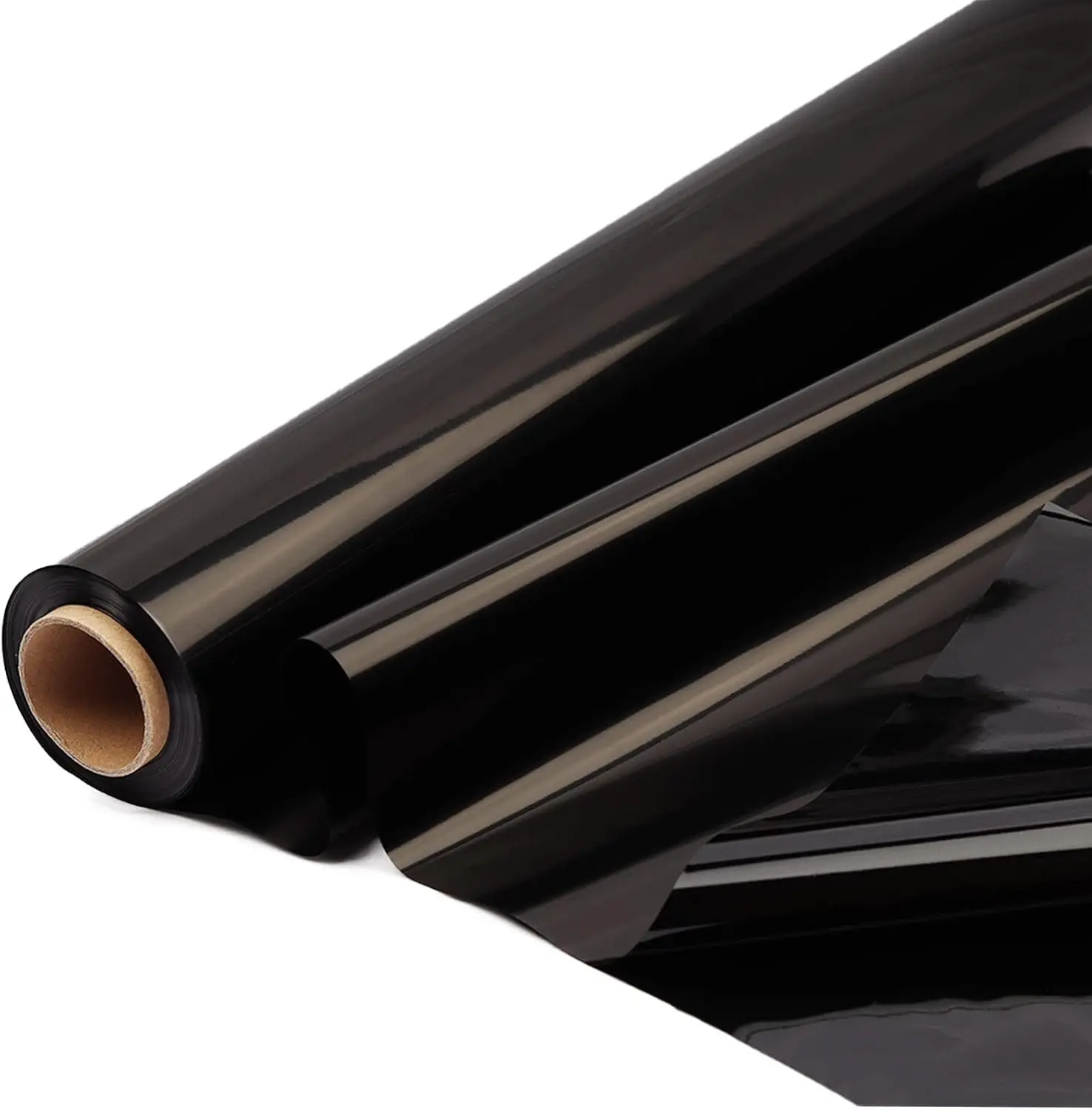 Black Cellophane Wrap Roll,Colorful Cello 34 In Wide X 100 Ft Long, Translucent Colored Cellophane Wrapping Paper for Gift Baskets Wrap, Treats, Holiday, DIY Arts Crafts Decoration (Black)