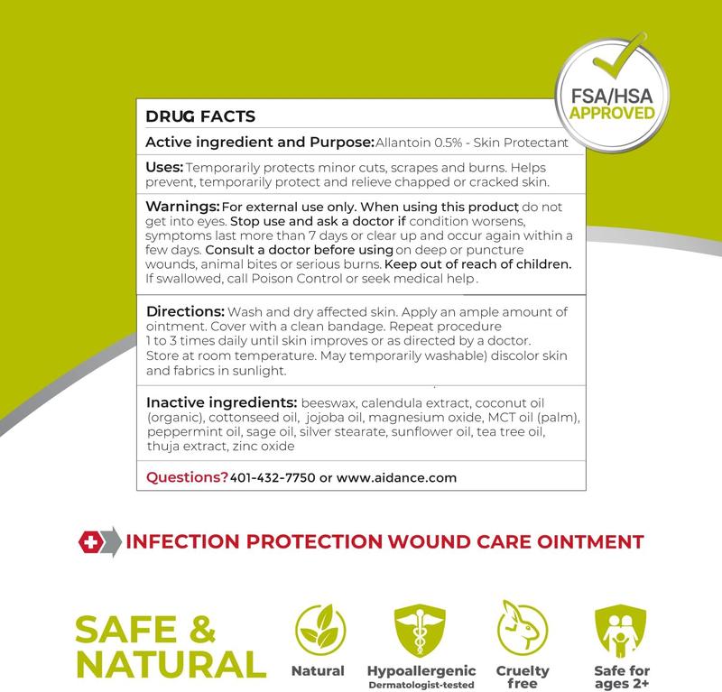 terrasil Care 3X -  Wound Healing Ointment, Infection Protection for Bed Sores, Pressure Sores, Blisters, Cuts, Burns & First Aid. Dermatologist-Tested, Hypoallergenic Approved (.5oz)