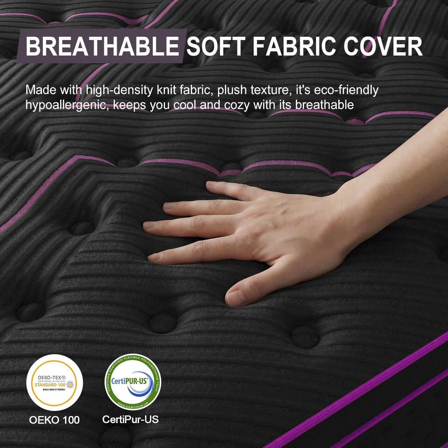 12"14" Gel Memory Foam Hybrid Pocket Spring Twin Full Queen King Mattress In A Box, Euro Top Mattresses Medium Firm For Motion Isolation, Edge Support 12"14" Gel Memory Foam Hybrid Pocket Spring Twin Full Queen King Mattress In A Box, Euro Top Mattresses Medium Firm For Motion Isolation, Edge Support