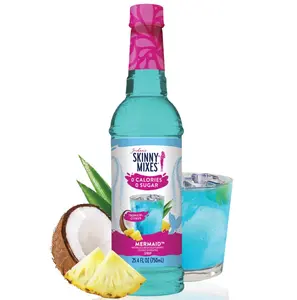 Jordan's Skinny Syrups Mermaid Sugar Free Tropical Citrus Coconut & Pineapple Flavor 25.4 fl oz - Sugar-Free Syrup for Cocktails, Tea, Lemonade, and Frozen Popsicles