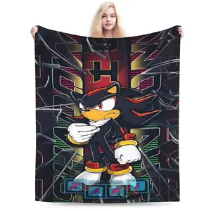 Shadow The Hedgehogs Blanket Super Soft Warm Fluffy Throw Blanket for Spring Girls Boys Couch Chair Sofa Bed Novelty Cute Animal Pattern Bedspread