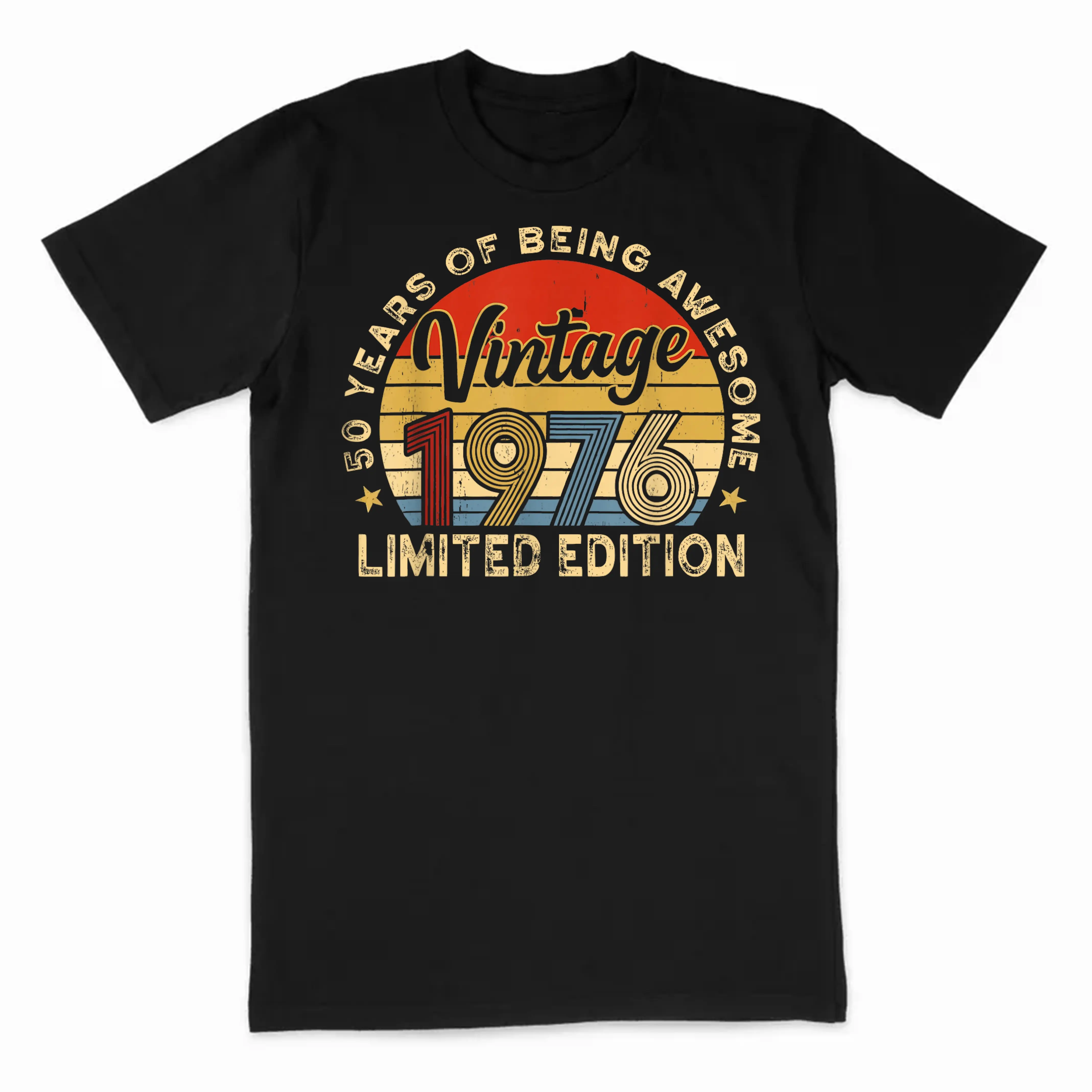 50 Years of Being Awesome Vintage 1976 Birthday 50th 50 Yr T-Shirt