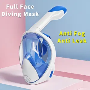 Full Face Snorkel Mask with Latest Dry Top System,180 Degree Panoramic View Snorkeling Mask,Anti-Leak&Anti-Fog