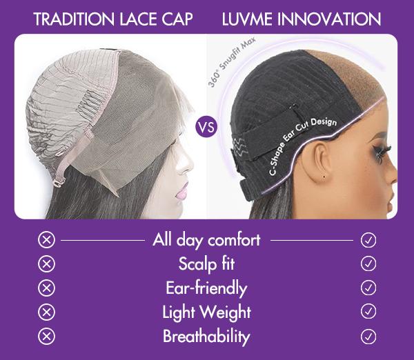 Luvme All Day Comfort Wig Glueless 7x6 Closure Pre Plucked Pre Bleached Pre Cut HD Lace Loose Body Wave Long Wig  Ready To Go