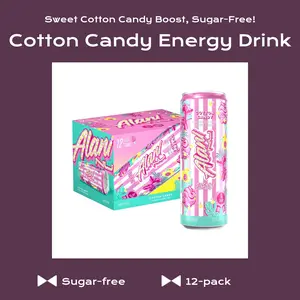 Alani Nu Cotton Candy Energy Drink 12 Fl Oz Cans 12 Pack Sugar Free Refreshing Beverage with Sweet Cotton Candy Flavor