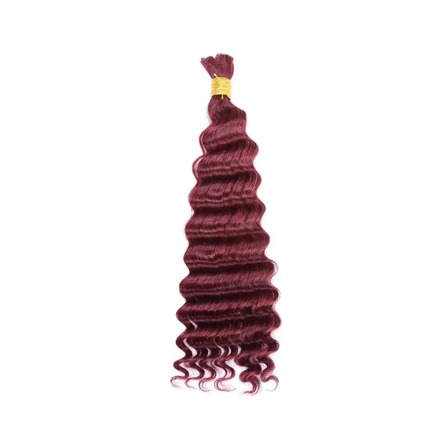 YGwigs Bulk Human Hair For Braiding Burgundy Red Deep Wave Body Wave YGwigs Bulk Human Hair For Braiding Burgundy Red Deep Wave Body Wave
