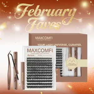 Aurora | MaxComfi My Go-To Comfortable Lashes Long-Lasting, Waterproof & Super Soft & Thin Band Too |  Flaunt Flora styleWaterproof Long-Lasting Natural Daily Volume Style Beginner-Friendly DIY Lashes for Flawless Voluminous Look Trendy Must-Have Clusters