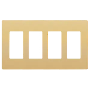 Enerlites - SI8834-GD Gold 4-Gang Screwless Wall Plate