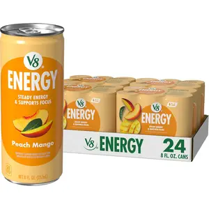 Energy Peach Mango Energy Drink, 8 fl oz Can (24 Pack)