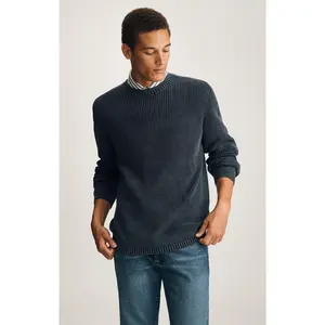 CREW NECK SWEATER IN TOTAL ECLIPSE
