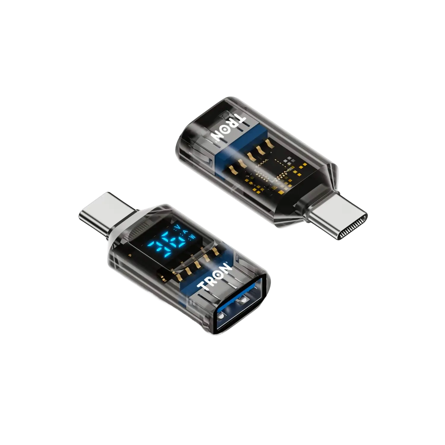 USB-A to USB-C Adapter | LED Display | 60W PD | 10Gbps Data