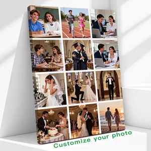 Custom Photo Canvas Painting Frame - Personalized Wall Art Gift | Turn Special Photos into Vibrant, Durable Prints | Perfect for Home Decor, Anniversary/Graduation Gifts for Loved Ones | Easy to Hang, High-Quality - Treasured Gift Idea!