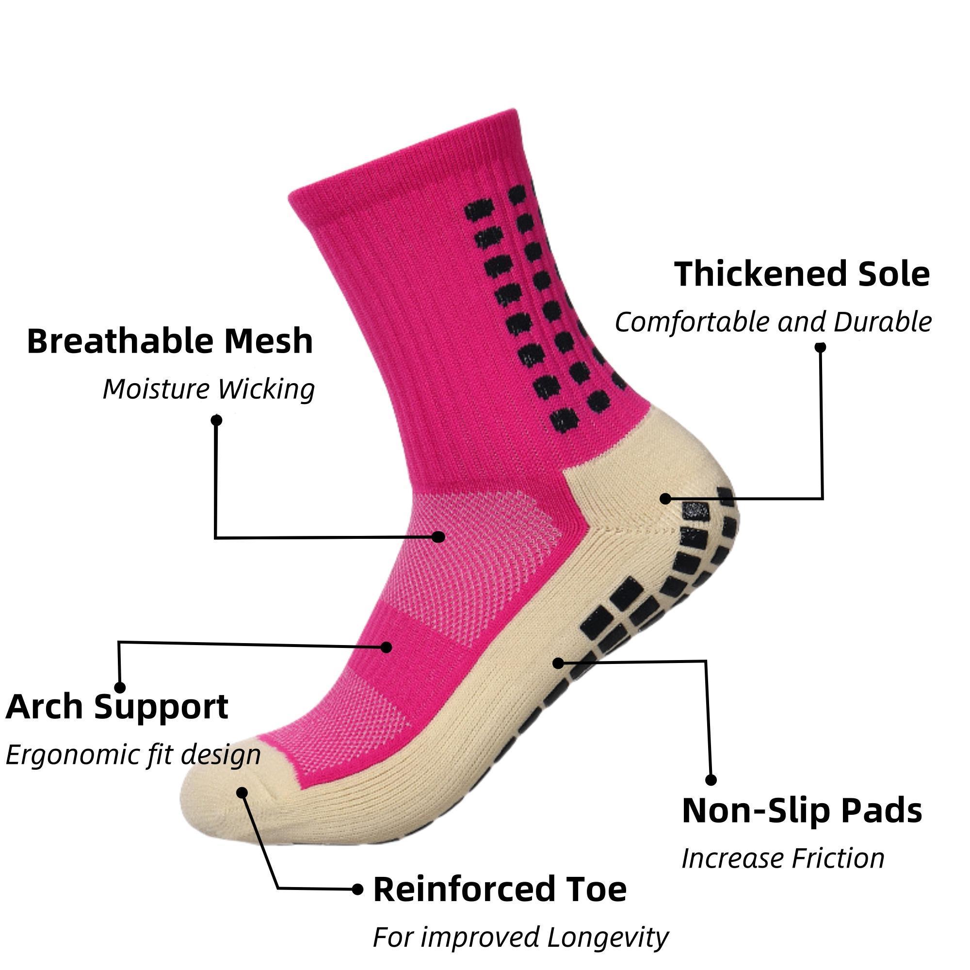 STANDWAY 2 Pairs Football Socks for Women & Men - Non-slip, durable, and breathable, specially designed for soccer, but also suitable for basketball and other sports.