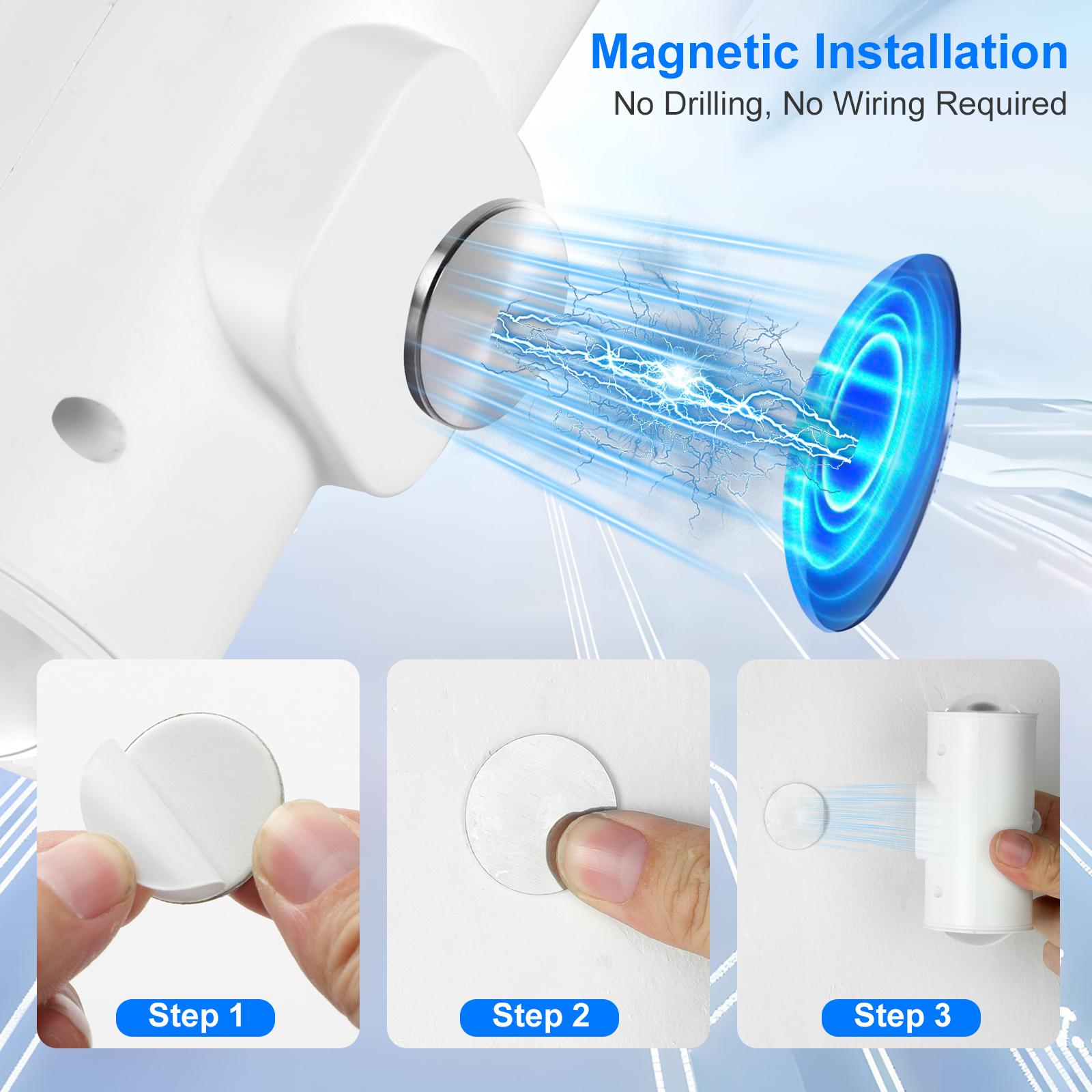 Smart LED Wall Lamp with Motion Sensor - 16 RGB Dynamic Ambient Night Light with Remote, Magnetic & Stick on Design, USB Rechargeable Cordless Projector light, Perfect for Home Decor, Stairs, Hallway, Courtyard Doorway Smart LED Wall Lamp with Motion Sensor - 16 RGB Dynamic Ambient Night Light with Remote, Magnetic & Stick on Design, USB Rechargeable Cordless Projector light, Perfect for Home Decor, Stairs, Hallway, Courtyard Doorway