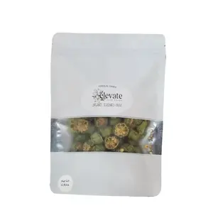 Elevate Pure Foods Seasoned Okra Dried Snack 0.80oz - Organic Grown, Convenient & Nutritious Snack for Healthy Lifestyle - Dry, Vegetable