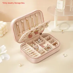 Velvet Jewelry Box with Zipper Closure, 3-Layer Rectangle Storage Case for Earrings Necklaces Rings Watches, Travel & Home Use Ideal Christmas Gifts, Accessories Box