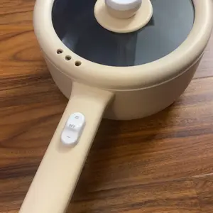 Dezin Multifunctional Portable Electric Hot Pot 2L with Power Adjustment, Non-Stick Coating, Over-Heating Protection, Travel-Friendly, Ideal for Sautéing & Boiling, Household Appliances