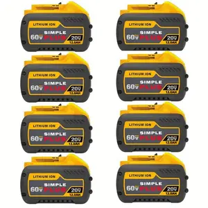 2Pack 12.0ah dcb606 replacement for Dewalt 20V/60V max battery compatible with DeWalt flex-volt dcb609 dcb612 DCB606-2 hiak compatible with DeWalt 20V/60V/cordless power tools and Chargers