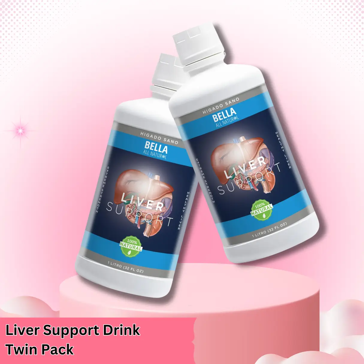 Bella All Natural - Liver Support Drink 2 Pack - 32oz