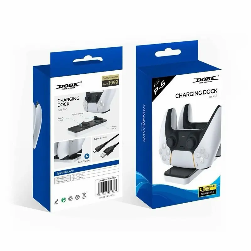 DOBE PS5 Charging Dock with Type C Cable - Fast Charge Stand for PlayStation 5 - Compatible with DOBE 1999 Series