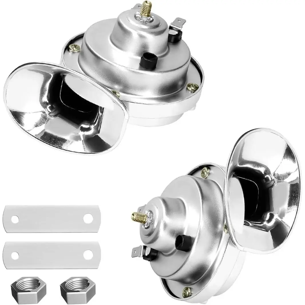Super Loud Train Horns, Car Waterproof Durable Air Electric Snail Horn, 12V Raging Sound Air Horns Replacement Kit, Automotive Accessories Universal for Car, Motorcycle, Truck, Bike, Boat
