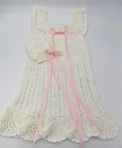 Baby Christening Gown & Bonnet Crochet Pattern, Physical Printed Pattern, Mailed After Purchase