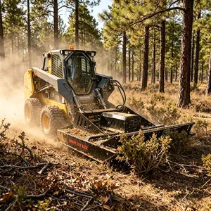 72" Hydraulic Brush Cutter for Skid Steer | Heavy Duty Brush Hog for Land Clearing & Forestry