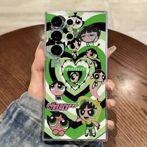 A Green Phone Case Featuring Buttercup from The Powerpuff Girls, Compatible with Various for samsung for galaxy Models Including S26,S25, S24, S23, S22, S21 ,S20 Ultra Plus .This Product Makes a Great Gift for Fans.