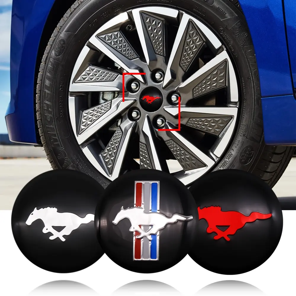 Ford Mustang Wheel Center Cap Stickers, 4pcs 56mm Sport Style Rim ...