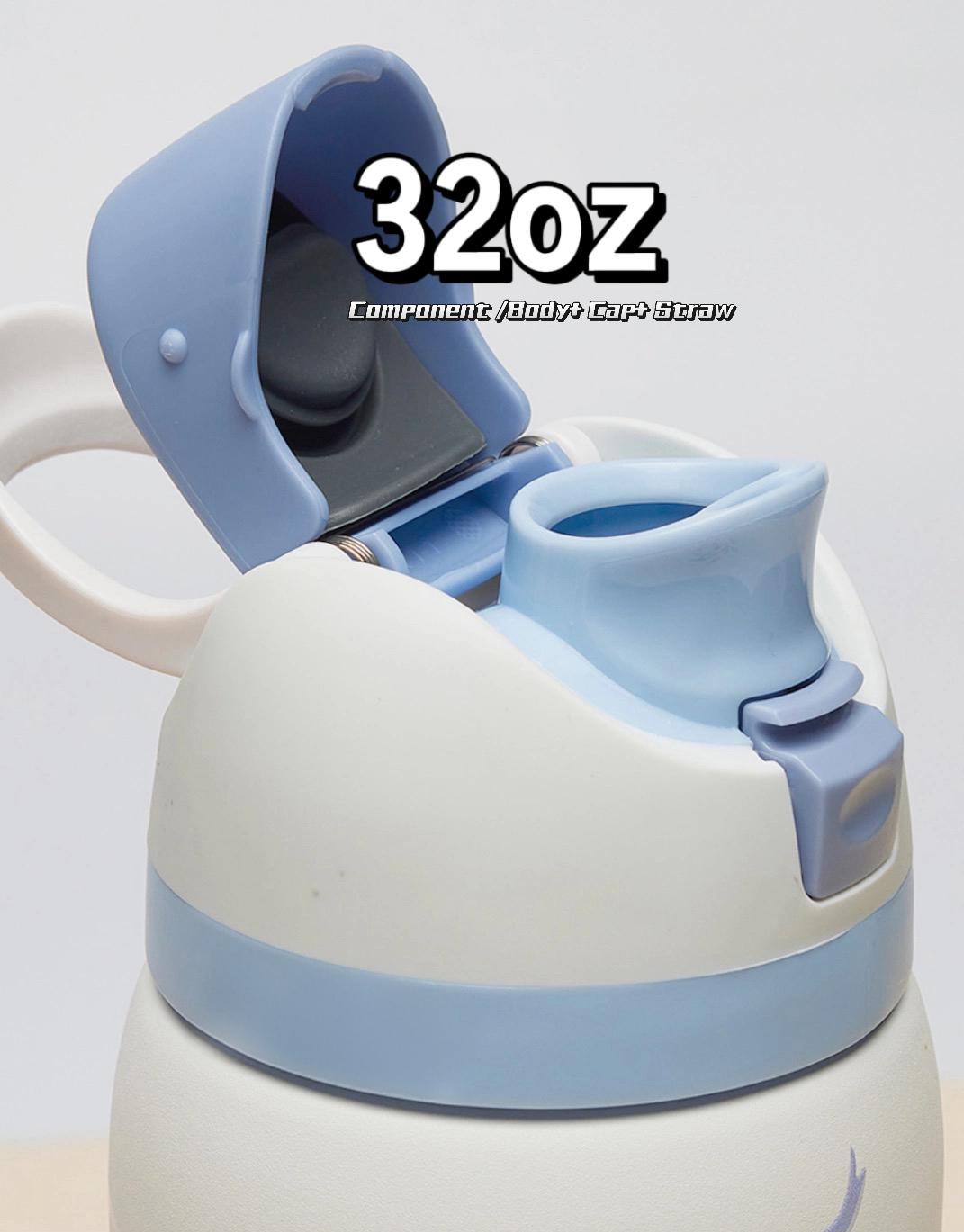 32oz Stainless Steel Vacuum Insulated Thermos Cup, Flip Top Leak-Proof Travel Mug, Long Lasting Insulation Water Bottle, Multi-Color Reusable Drinkware for Home Office Outdoor, Suitable for Adults and Children Great Gift Choice