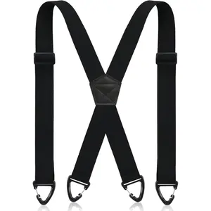 Sintege X Back Hidden Suspender 1.5 Inches Under Clothing Heavy Duty Work Suspenders for Men Women