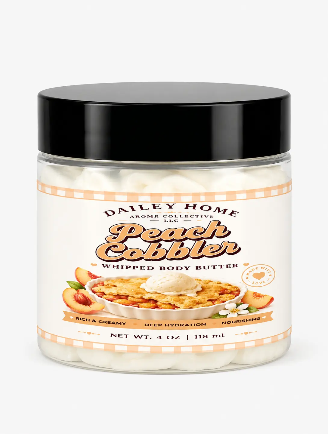 Peach Cobbler Whipped Body Butter 4 oz