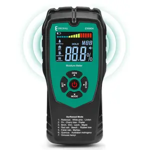 Pinless Wood Moisture Meter, Non-Destructive Wall Moisture Meter for Masonry Building Dampness Inspection Mold Detector Device, Detects up to 2-inch Below Surface