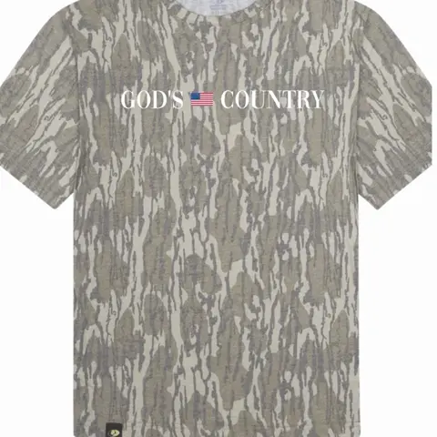 God’s Country puff print Patriotic Memorial Day/4th of July T-Shirt