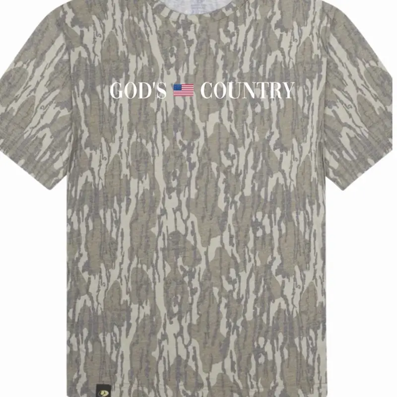 God’s Country puff print Patriotic Memorial Day/4th of July T-Shirt