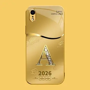 Suitable for [iPhone Xr] high-end phone case🤩，choose from 26 letters of the English alphabet, each with an exquisite auspicious cloud pattern to bring you good luck YM99