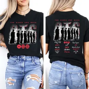 World Tour 2026 Shirt, Bangtan Boys Comeback 2026 Tee, Kpop Concert Merch Graphic, ARMY Fan Gift, Vintage Black T-Shirt VXQ