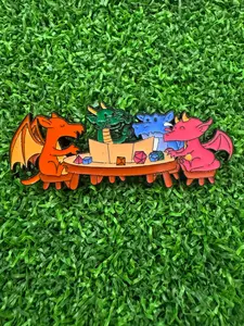 DND - DND Game Table - Tabletop Game - Dungeon Master - Dice - RPG - Dragons - Brooch - Enamel Pin