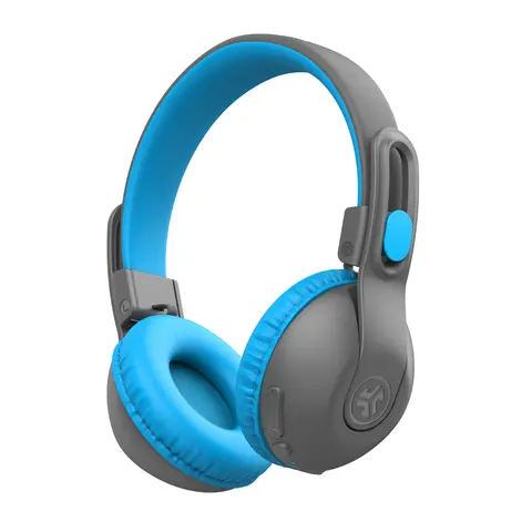 JLab JBuddies Studio 2 Wireless/Wired Bluetooth Kids Headphones On-Ear Volume Limiter at 85dB Adjustable Mic Cloud Foam Cushions Ages 6+ - Electronic