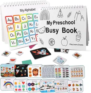 Mallify Busy Book for Toddlers 3-5, Preschool Busy Book 30 Themes Kids Binder and Early Learning Toys, Tracing Coloring Books for Kids Ages 4-8, Montessori Books for Toddlers, Christmas Birthday Gifts Teaching Supplies