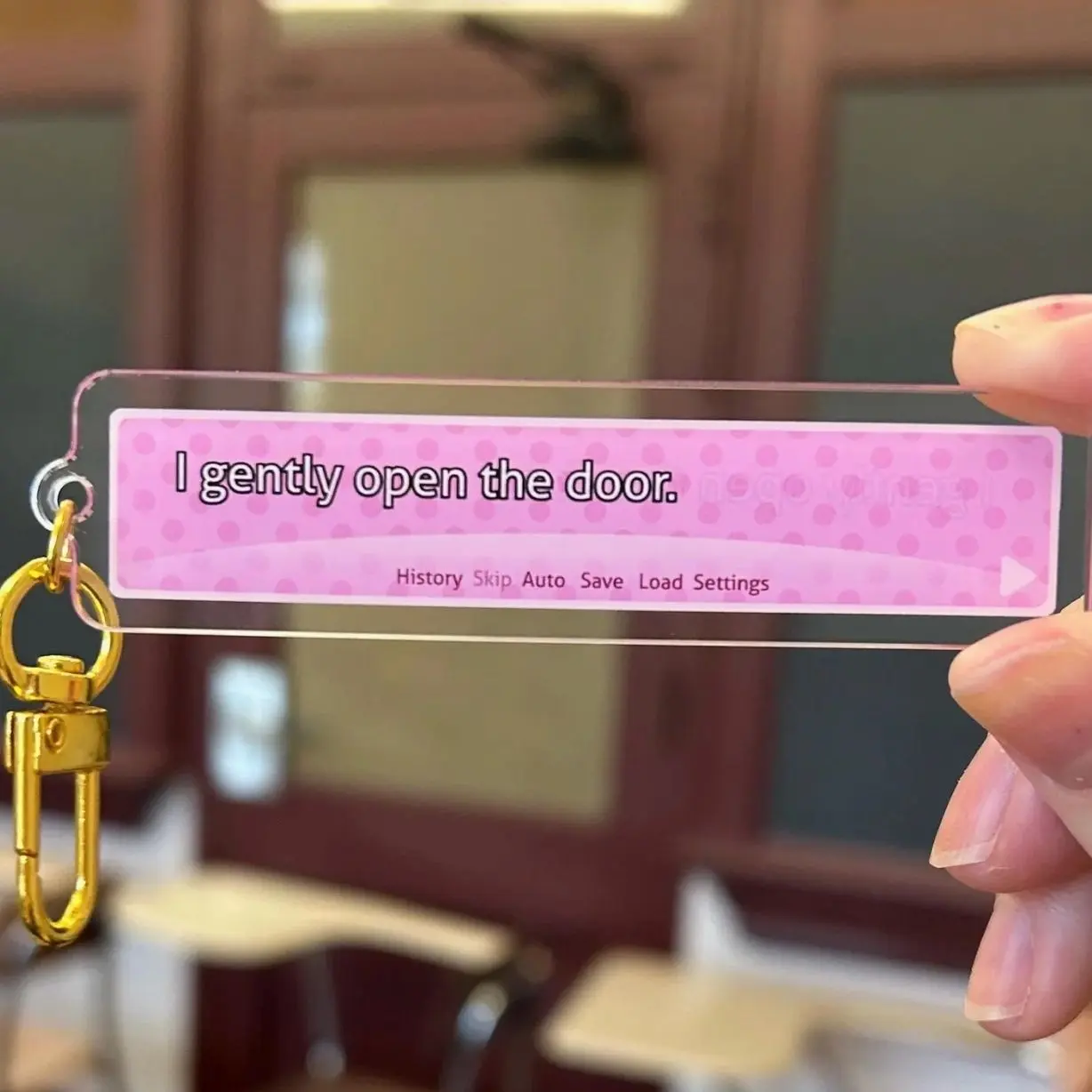 Doki Doki Literature Club- I gently open the door Acrylic Keychain