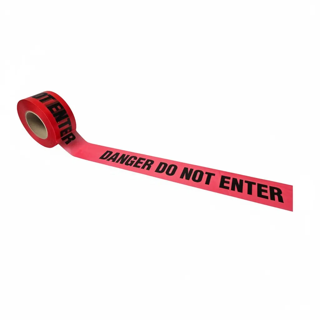 "Danger Do Not Enter" Barricade Tape, 3 IN. x 300 FT. Roll, Red