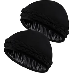 Silky Dreams Satin-Lined Turban Ultimate Comfort for Haircare & Style Unisex Halo Turban for Waves, Luxurious Sleep Bonnet Cap for Men and Women